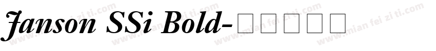 Janson SSi Bold字体转换